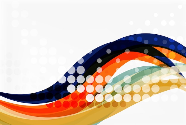 Vector abstract wave lines background Template background for workflow layout diagram number options or web design