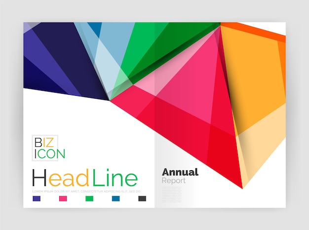 Vector annual report geometric template