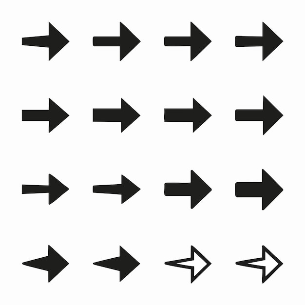Vector Arrow Set for Graphic Resources Infographic Navigation UI Design