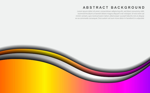 Vector background of curves overlapping paper layers on white space for text and message design