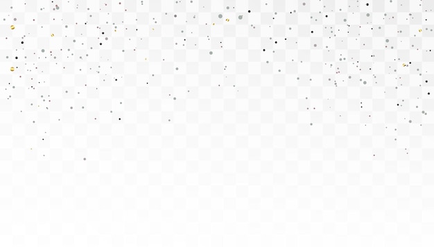 Vector background with many falling tiny round random confetti and sparkles swirling chaotically