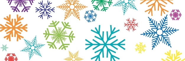 Vector banner colorful winter background