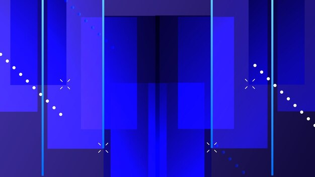 Vector Blue Abstract Geometric Background with Rectangle Design