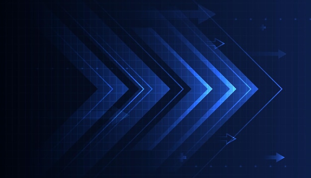 vector blue light arrow motion tech background