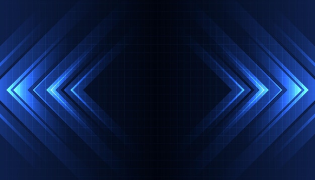 vector blue light arrow motion tech background