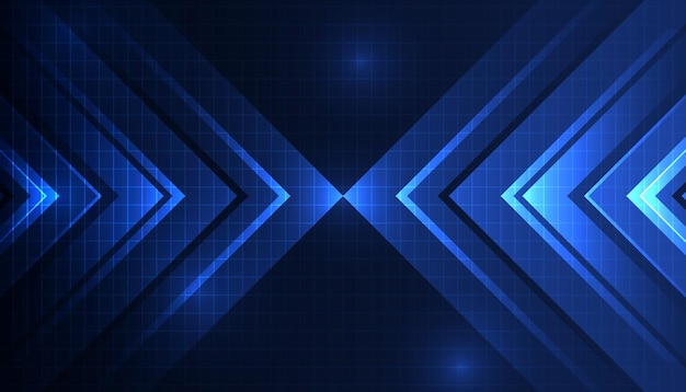 vector blue light arrow motion tech background
