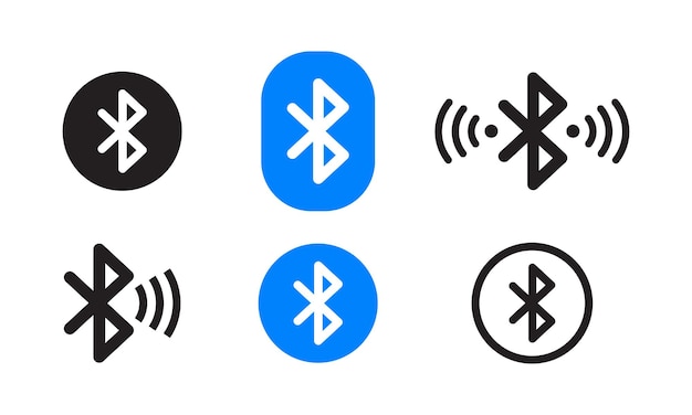Vector bluetooth icon set