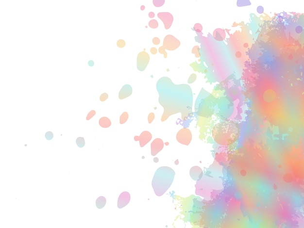 Vector Brush Stroke. Abstract Fluid Splash. Sale Banner Brushstroke. Holographic Watercolor Textured Background.  Isolated Splash on White Backdrop. Gradient Paintbrush.