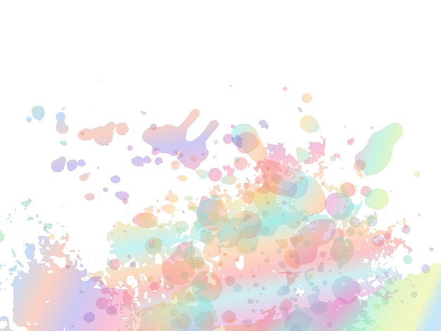 Vector Brush Stroke. Abstract Fluid Splash. Sale Banner Brushstroke. Watercolor Textured Background.  Holographic Gradient Paintbrush. Isolated Splash on White Backdrop.