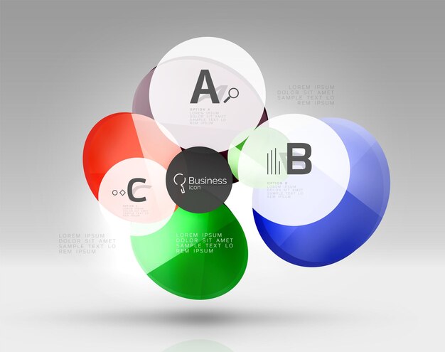 vector circle infographics vector template background for print workflow layout diagram number options or web design banner