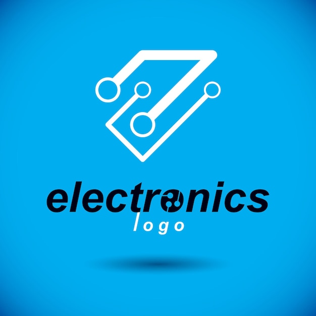 vector circuit board, digital technologies abstraction. computer microprocessor scheme, futuristic design. modern technology communication logo.