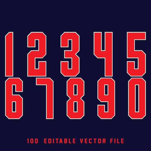 Vector classic sport basketball jersey number vector