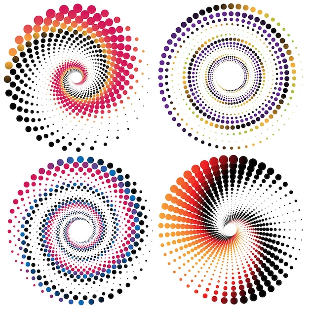 vector collection halftone effect design