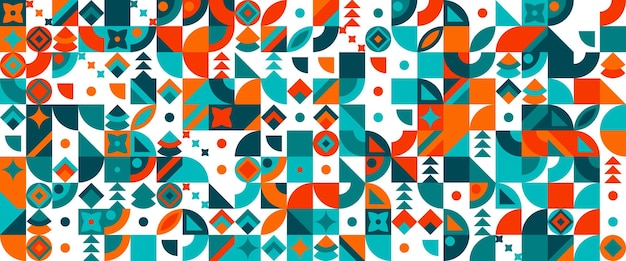 Vector colorful colourful abstract banners with mosaic geometric design
