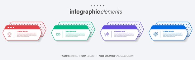 Vector colorful data infographic with details