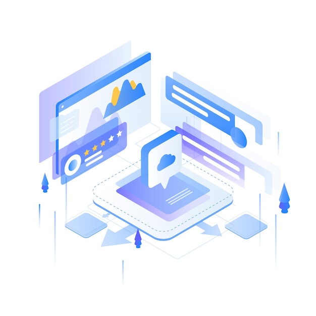 Vector công nghệ ba chiều cao cấp