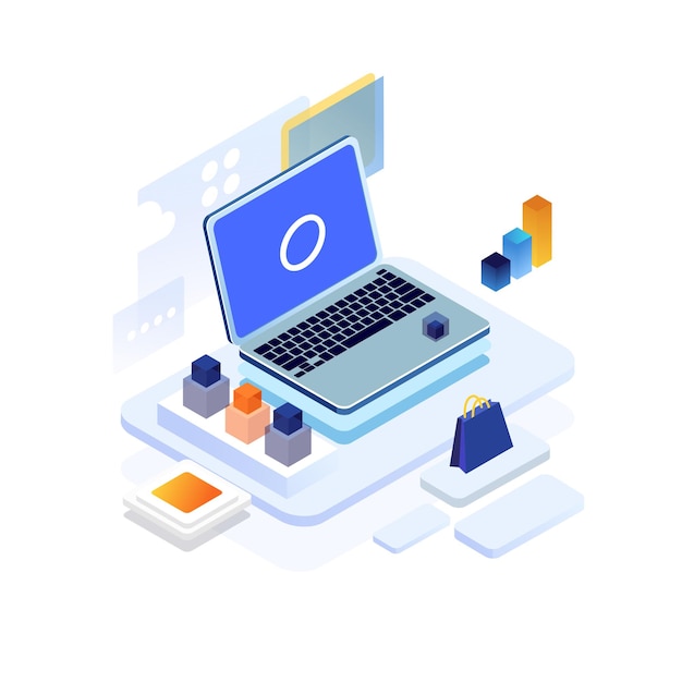 Vector công nghệ ba chiều cao cấp