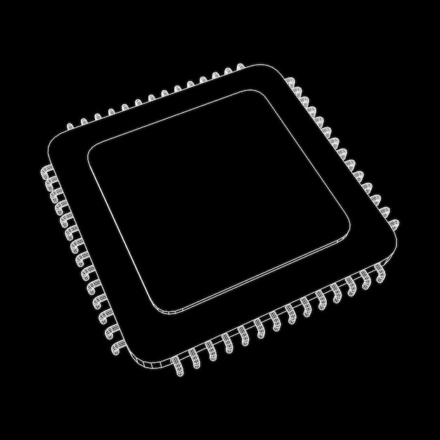 Vector CPU wireframe