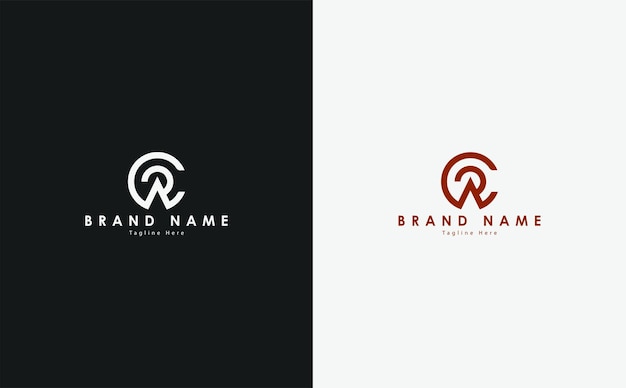 vector cr logo design initials
