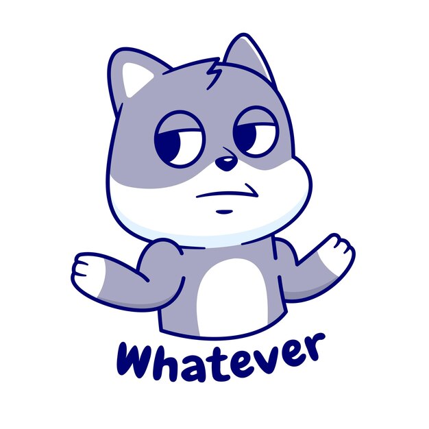 vector cute cat character emotes element collection isolated