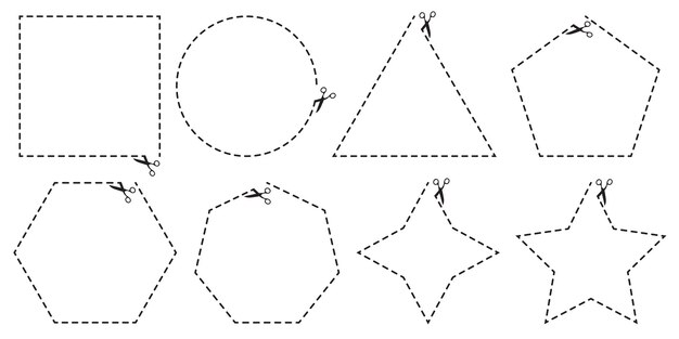 vector cutting dotted lines