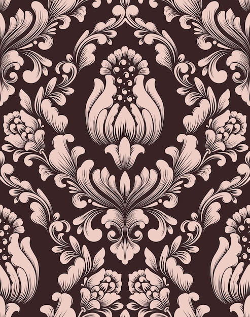 vector damask seamless pattern elementclassical luxury old fashioned damask ornament