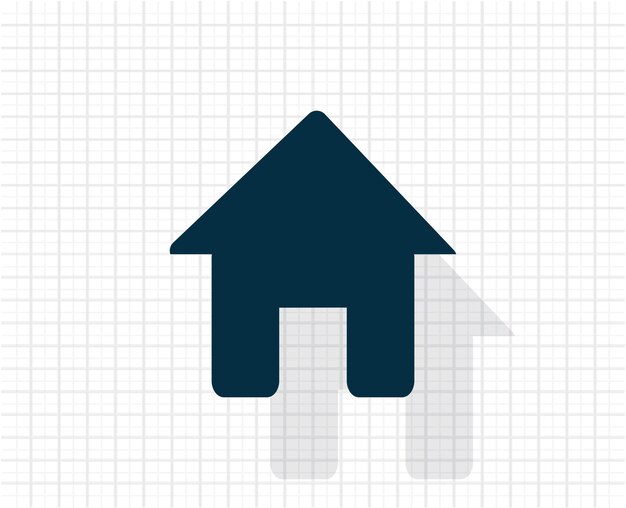 Vector dark color icon with shadow on checkered background