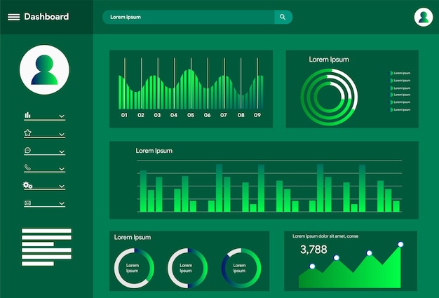 vector dashboard user panel template vactor ui ux elements vactor analytics