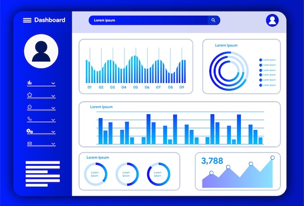 vector dashboard user panel template vactor ui ux elements vactor analytics