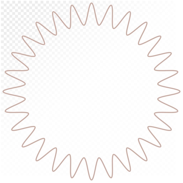 vector decoration abstract frame circle with wave lines