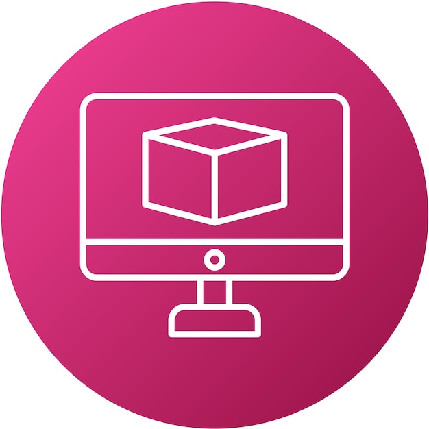 Vector Design 3D Modeling Icon Style