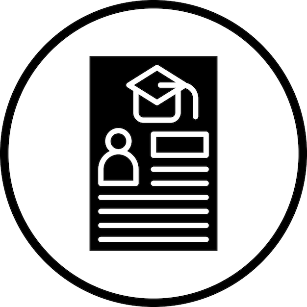 Vector Design Academic Record Icon Style