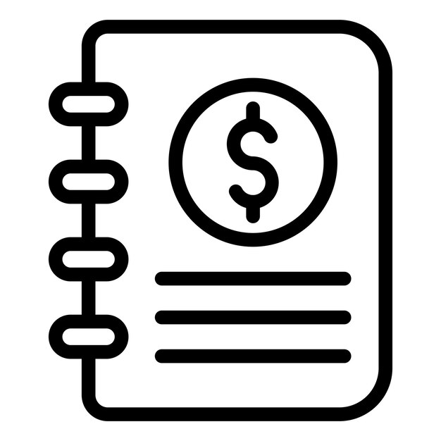 Vector Design Accounting Book Icon Style