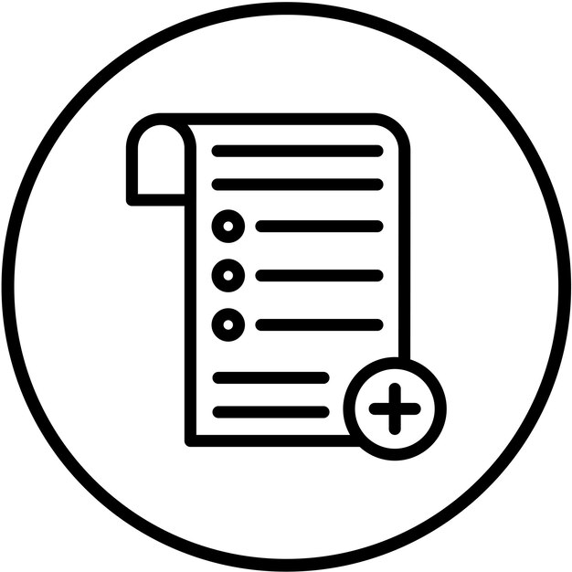 Vector Design Add List Icon Style