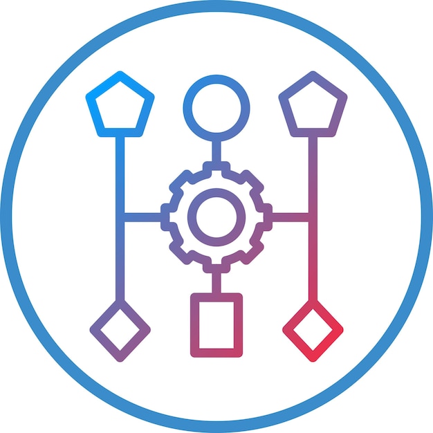 Vector Design Algorithm Icon Style