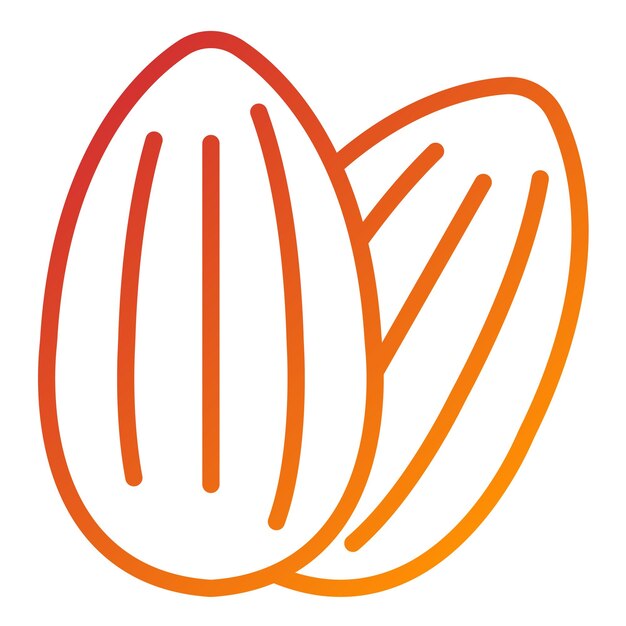 Vector Design Almond Icon Style