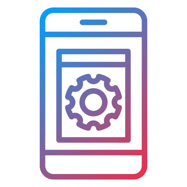 vector design application setting icon style