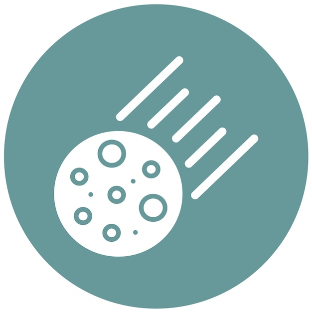 Vector Design Asteroid Icon Style