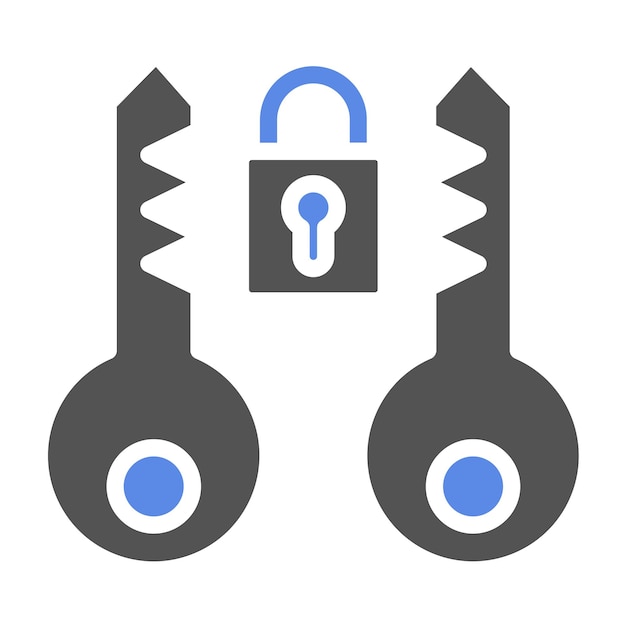 vector design asymmetric encryption icon style