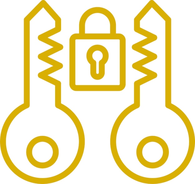 vector design asymmetric encryption icon style