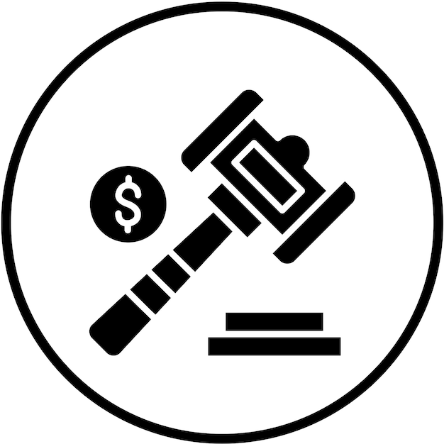 Vector Design Auction Icon Style