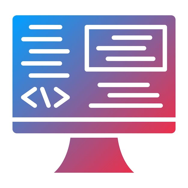 vector design backend development icon style