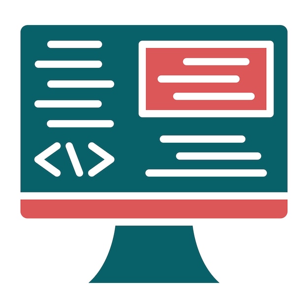 Vector Design Backend Development Icon Style