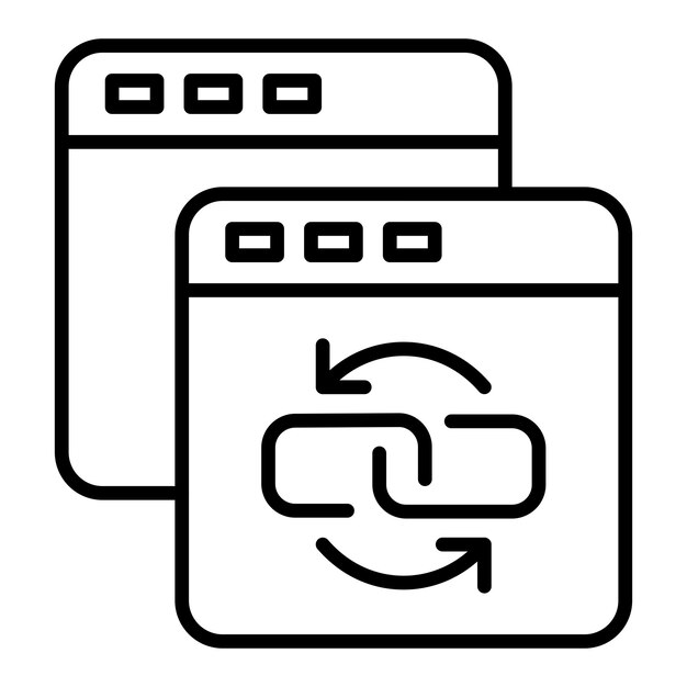 Vector Design Backlink Icon Style