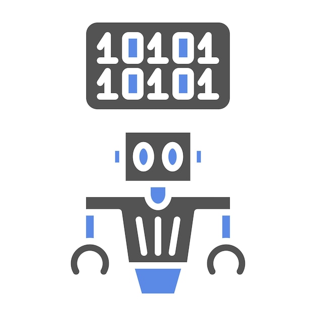 Vector Design Binary Code Icon Style