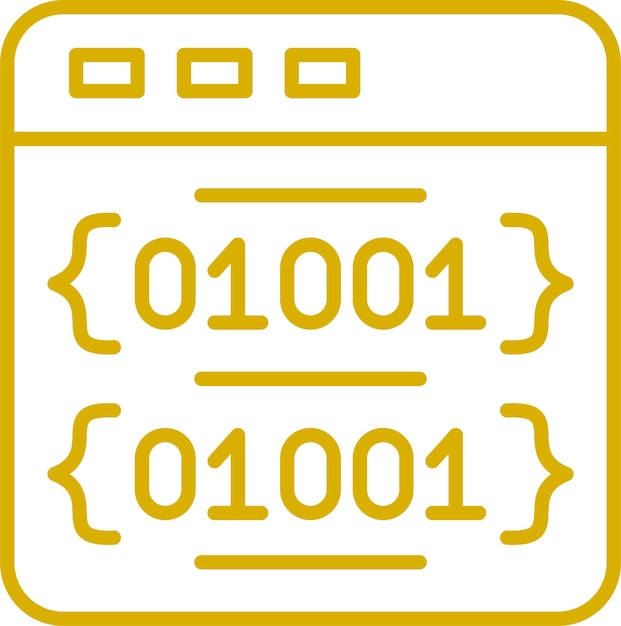 vector design binary code icon style
