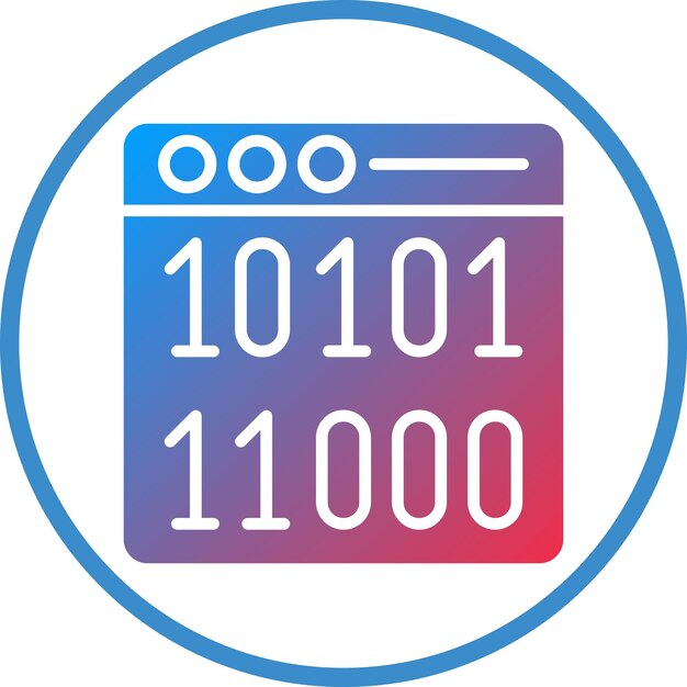 vector design binary icon style