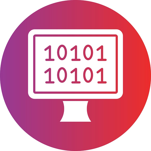 Vector Design Binary Icon Style