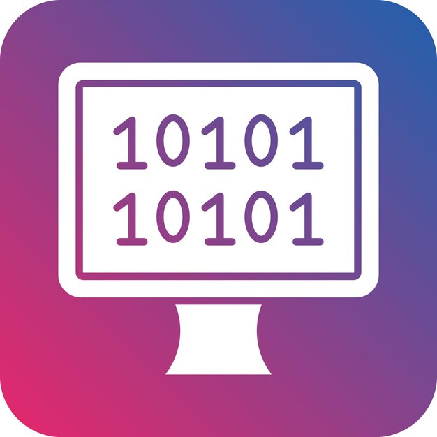 vector design binary icon style