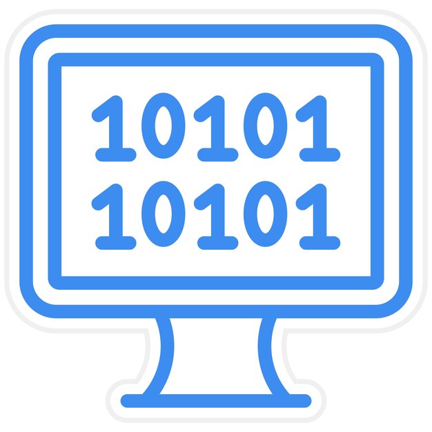 vector design binary icon style